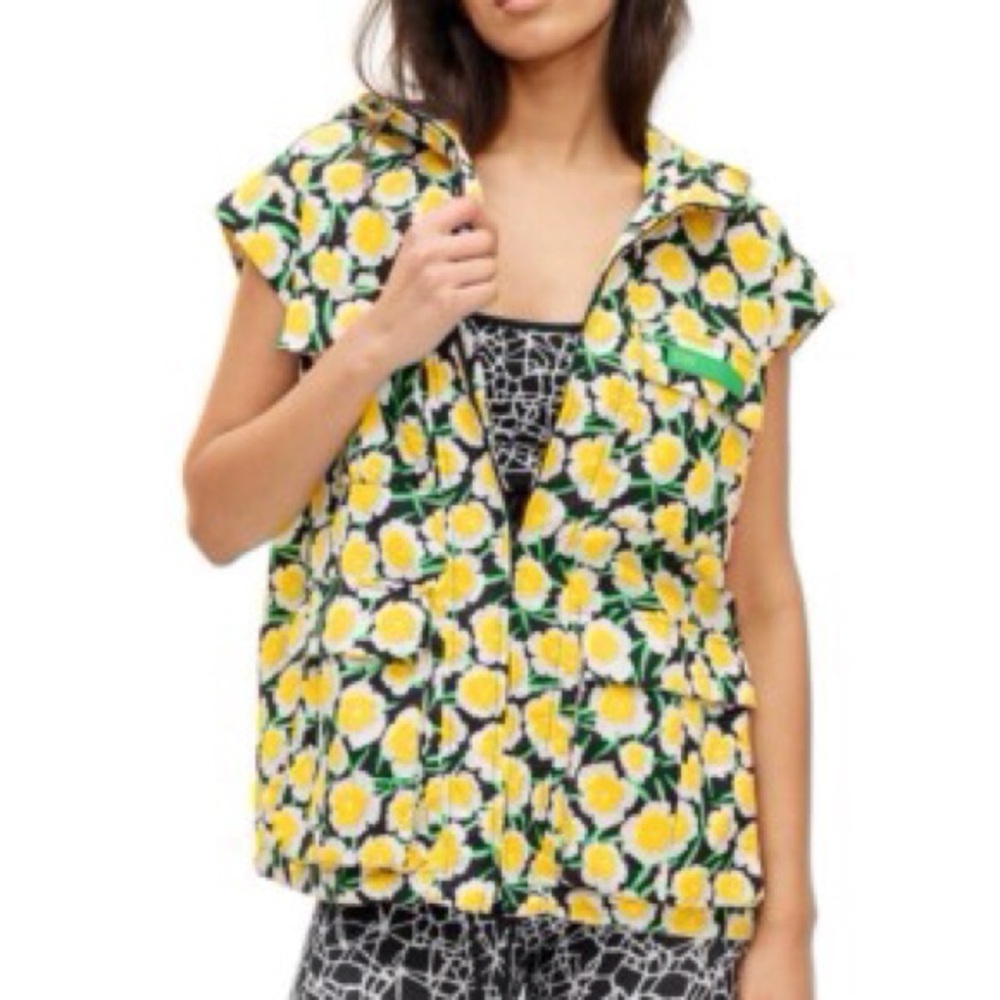 Diane Von Furstenberg X Target Women S Yellow Poppy Nylon Packable Hooded Vest